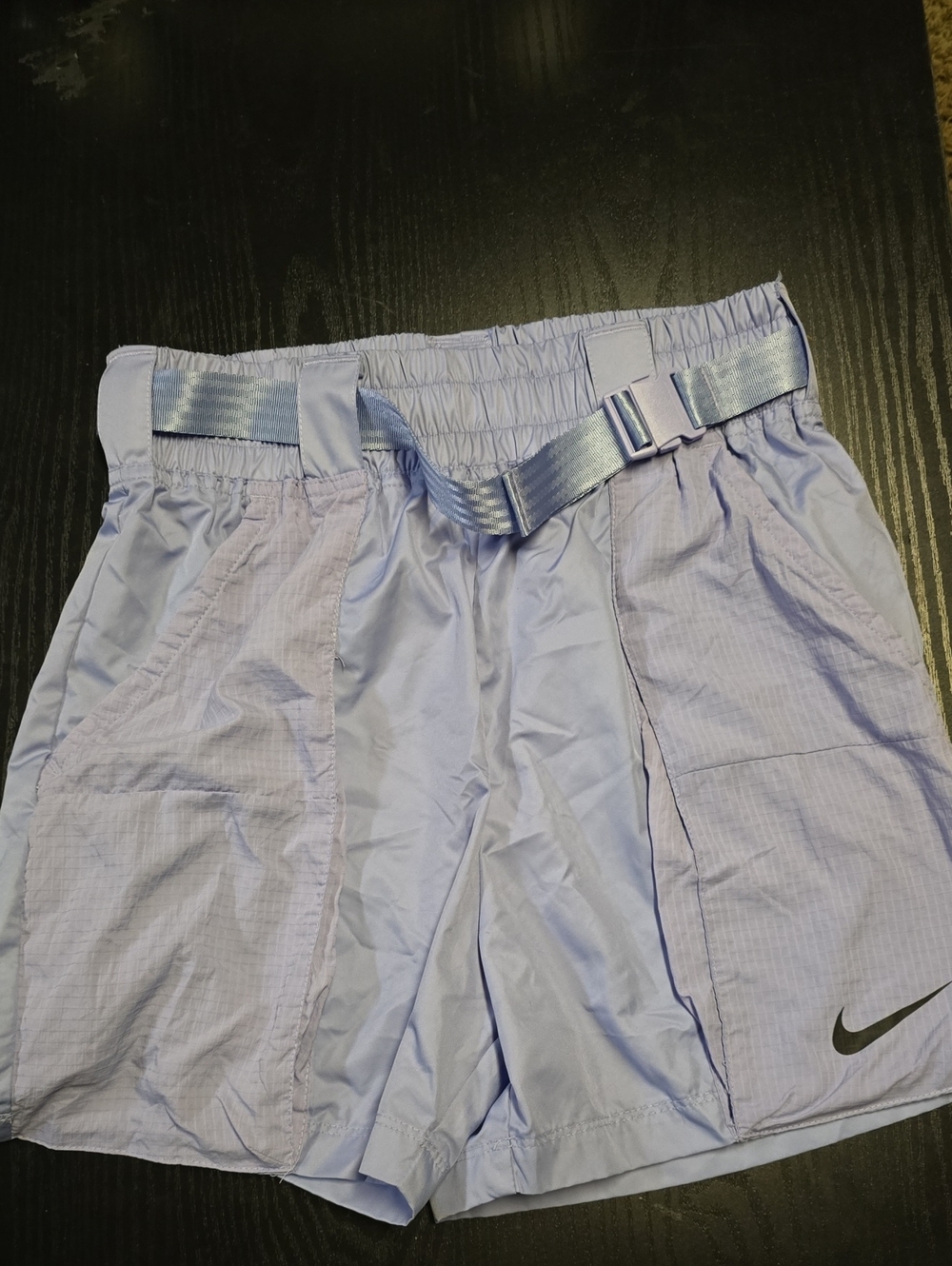 Nike Light Purple Kids' Athletic Shorts with Adjustable Belt